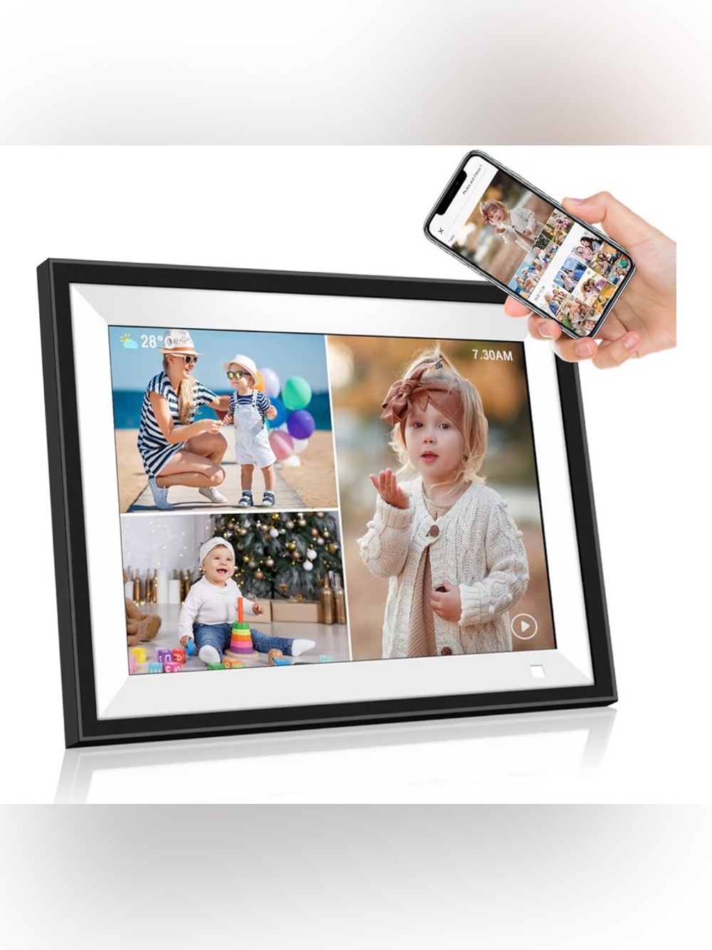 10.1” WiFi Digital Photo Frame 32GB Touchscreen NEW Sealed